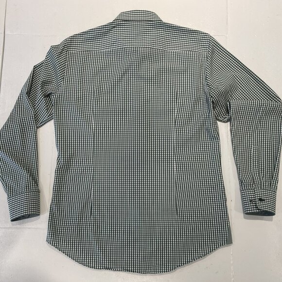 Hugo Boss Dress Shirt Green Gingham 41/16 - Picture 4 of 8